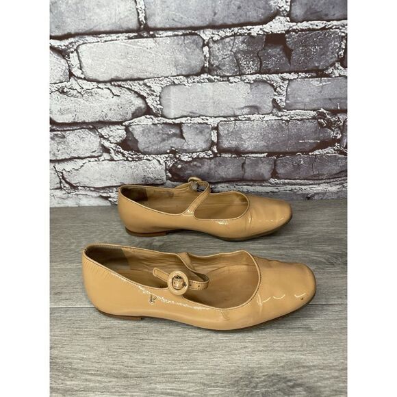 LARROUDE Vibram Nude Patent Leather Mary Jane Flats Shoes Women’s Sz 5M US/35EU - Picture 11 of 16